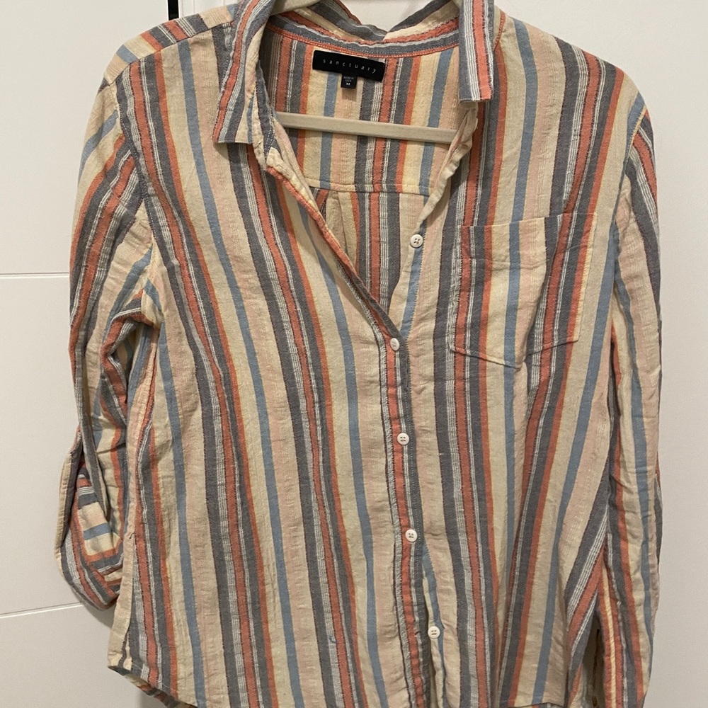 Sanctuary Striped Lightweight Buttondown